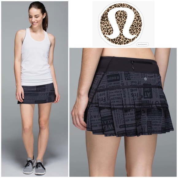 lululemon athletica Dresses & Skirts - Lululemon Pace Setter Skirt Manifesto Black Skort